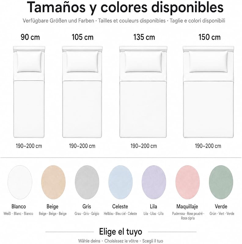 Premium – Conjunto de lençóis 90x200 cm 3 peças: Lençol ajuste, top e fronha 50X80 – Microfibra escovada, macia, certificada Oeko-Tex — foto 3 de 7