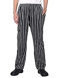 Men's and Women's Baggy Chef Pants Black and White