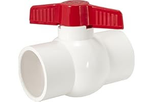Eastman 20121 Schedule 40 PVC Ball Valve-Slip, White