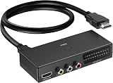 AIFHDAUF Scart to HDMI Converter 3 in 1 Video Audio Adapter HDMI Switch