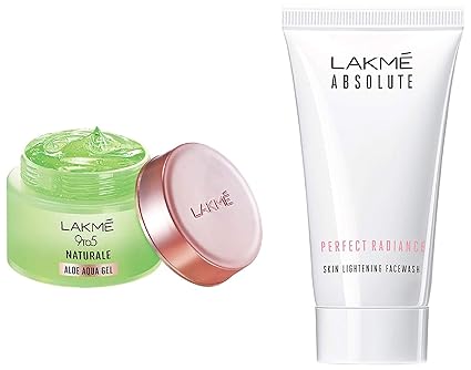 Lakme 9 to 5 Naturale Aloe Aquagel, 50g & Lakme Absolute Perfect Radiance Skin Lightening Facewash, 50g