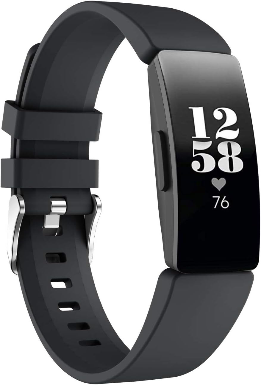 YuStar Compatible for Fitbit Inspire & Inspire HR Straps for Women Men, Soft Silicone Band Replacement Sport Bands Straps for Fitbit Inspire/Inspire HR Fitness Tracker