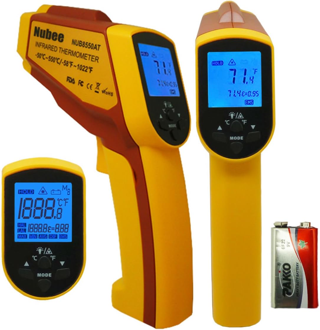 Temperature Gun Non-contact Infrared IR Laser Digital Thermometer -58F To 1022F