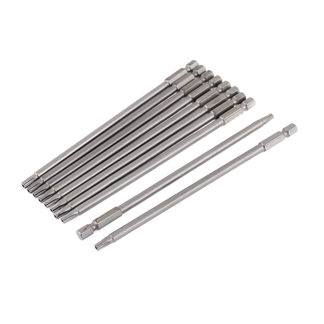 Sourcingmap 150mm Hollow Magnetic T25 Security Torx Screwdriver Bits Tools 10pcs