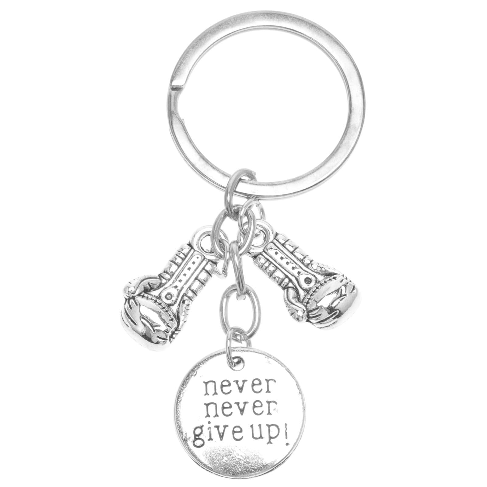 IMIKEYA Give Up Boxing Keychain Boxing Gloves Charm Keyring Inspirational for Boxers Boxing