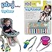 PBnJ baby Toy Saver Strap Holder Leash Secure Accessories Heart/Dot/Pink/Lavender - 4pc (Puppy/Beach)