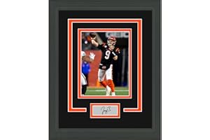 HOFSM.COM HALL OF FAME SPORTS MEMORABILIA Framed Joe Burrow Facsimile Laser Engraved Signature Auto Cincinnati Bengals 11x14 Football Photo