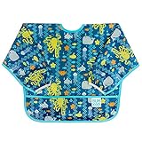 Bumkins Waterproof Sleeved Bib, Sea Friends (6-24 Months)