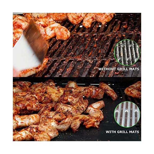 BEEWAY BBQ Grill Mats, Pack of 5 Universal Oven Liners for Bottom of Fan Assisted Ovens - Teflon, Reusable, Washable…
