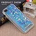 iPhone 7 Case, ESEEKGO Floating Liquid Case for iphone 7 Soft Cover TPU Bumper Bling Bling Case (Blue)