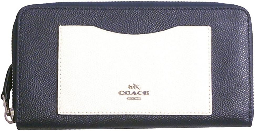 Amazon コーチ Coach 財布 長財布 レディース アウトレット レザー ラグジュアリー バイカラー ウォレット F Svdvf ミッドナイトブルー オフホワイト コーチ Coach レディース 財布