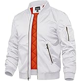 TACVASEN Men's Jackets-Bomber Jacket Fall Winter Warm Windbreaker Full Zip Casual Padded Coats