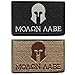 Bundle 2 Pieces - Molon Labe Spartan Tactical Morale Patch with Backing Multitan Black White Decorative Embroidered Appliques 2