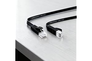 Cat 6 Ethernet Cable 7ft (at a Cat5e Price but Higher Bandwidth) Flat Internet Network Cables - Cat6 Ethernet Patch Cable Sho