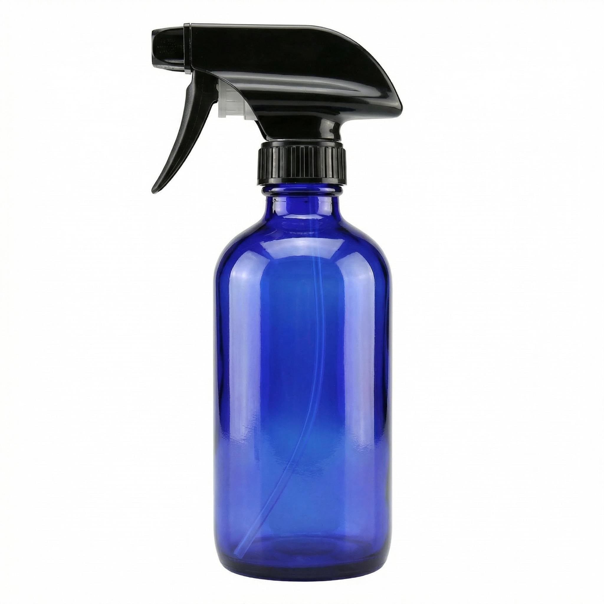 VASANA 1PCS 250ML 8.5OZ Empty Refillable Glass Fine Mist Spray Bottle with Black Trigger Great for Cosmetic Essential Oils Homemade Cleaning Products Aromatherapy