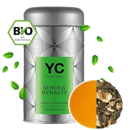 Bio Sencha Grüntee Sencha Dynasty Premium lose Blätter Grüner tee Green Tea von YANG CHAI Mit Einzigartigem Aroma Und Einem H