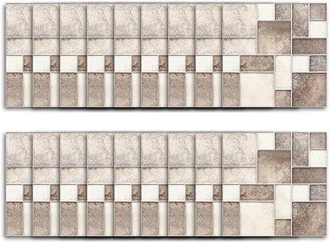 Amazon De Prosperveil Wandfliesen Aufkleber Matt Braun Mosaik Selbstklebend Wasserfest Fur