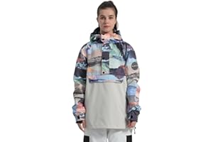 BSASB Men Ski Jackets Snowboard Coats Women Waterproof Pullover Jacket Winter Sports Windproof Warm