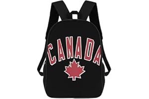 Laptop Backpack for Men And Women, Canada Maple Leaf School Bookbag for 17 Inch Laptop Water Resistant Business Travel Colleg