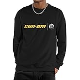 PBFDCPA Can and am Fashionable Soft Pullover Sweatshirt Men'S Long Sleeved Round Neck Hoodie Black