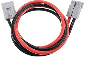 gohantee Battery Quick Connector 50A 600V, Replacement for Anderson Connector with 47.24 Inches 6AWG Cable, Wire Trailer Powe