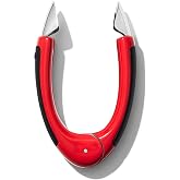 OXO Good Grips Strawberry Huller | Tapered Stainless Steel Blades, Non-Slip Grip, Quickly Removes Strawberry and Tomato Stems