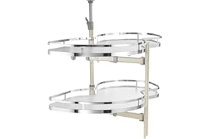 VEVOR Swing Right Blind Corner Cabinet, Pull Out Organizer for 36 inch Width Blind Cabinet, 2 Tier Height Adjustable Swing Tr