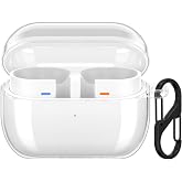 kwmobile Earphones Case for Samsung Galaxy Buds 3 / Galaxy Buds 3 Pro Case - Clear TPU Silicone Earbuds Cover - Transparent