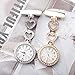 GORBEN Womens Mens Heart Steel Crystal Nurses Pocket Watches Fob Watches,Doctor Paramedic Tunic Brooch Clip On Watch (Silver)