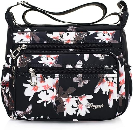 Totzy Nylon Women Crossbody Bag Organize Travel Shoulder Purse With Lots Of Pockets Flower Amazon Ca Shoes Handbags