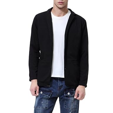 Amazon Co Jp Aowofs メンズ カジュアル ジャケット 襟なし 長袖