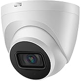 OHBET DahuaSecurity 4K 8MP PoE IP Dome Camera, Outdoor AI Turret Camera | Human &amp; Vehicle Detection, IR Night Vision, MicroSD 256GB, H.265+, IP67，Built-in Mic, Smart Surveillance，
