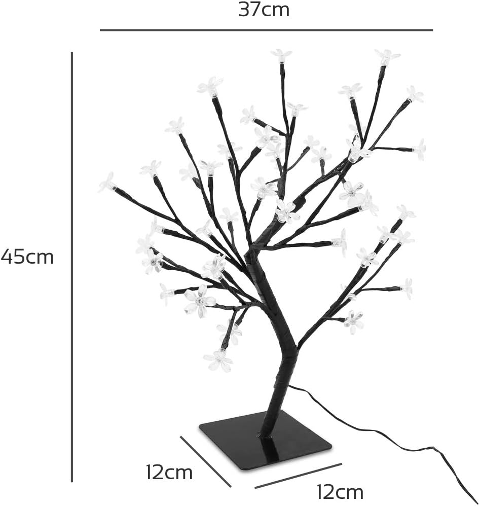 The Christmas Workshop 76430 45cm Blossom Tree / 48 Multi-Coloured Lights/Energy Efficient LEDs/Mains Operated/Steady On Light Pattern - Image 5