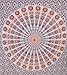 Craft N Craft India Wall Tapestry - Hanging Mandala Tapestries – Bohemian Beach Picnic Blanket – Hippie Decorative & Psychedelic Dorm Decor - 92 x 82 Inch (Queen)