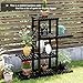 SONGMICS Bamboo Plant Stand, Flower Shelf, 4-Tier Pots Holder Display Rack Utility Shelving Unit Storage Rack for Living Room Balcony Hallway Bathroom Brown UBCB91BR