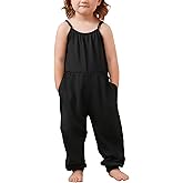 Ridge's Puddle Toddler Girls Romper - Cute Baby Summer Clothes Outfits Spaghetti Strap Sleeveless Jumpsuits with Pockets
