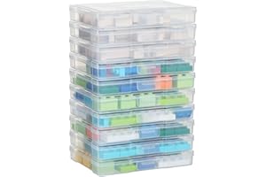 Party Club of America Transparent 5" x 7" Photo Storage Boxes - Photo Organizer Cases Photo Keeper Picture Storage Containers Box for Photos - 20 Pack (Clear)