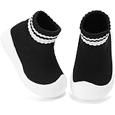 STQ KIDS Wide Toe Box Baby Sock Shoes Soft Sole Infant First Walking Shoe Non-Slip Slippers Lightweight Sneakers for Baby Boys Girls