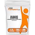 BulkSupplements.com AAKG Powder - Arginine AKG Supplement,Nitric Oxide Supplement - Unflavored & Gluten Free, 2.5g per Serving, 250g (8.8 oz) (Pack of 1)
