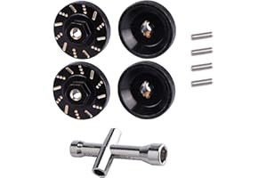 AIMROCK Brass 7mm Hex Wheel Weights Hubs Adapters w/Small Wrench Upgrades for 1/24 SCX24 Deadbolt/JLU/C10 RC Crawler
