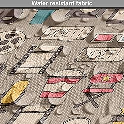 Lunarable Movie Theater Fabric by The Yard, Retro
