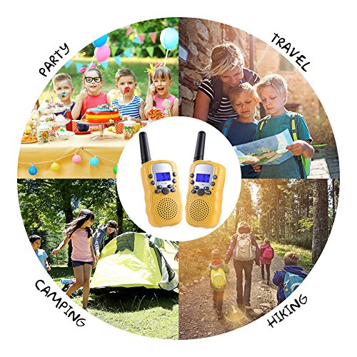 Toys for 3-12 Year Old Boys, Teen Girl Gifts, Selieve Walkie Talkies for Kids Teen Boy Gifts Birthday (1 Pair, Yellow)