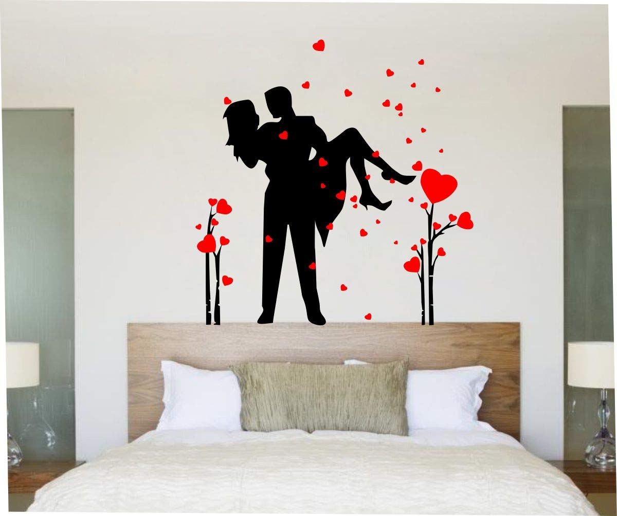 Buy Decor Hubb Romantic Couple Wall Sticker For Home Decor Online At Low Prices In India Amazon In