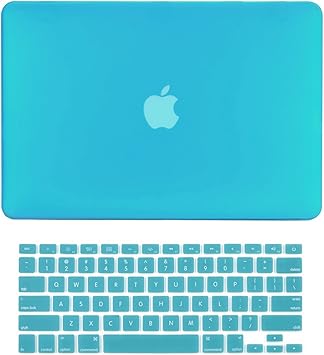 Amazon Com Top Case 2 In 1 Signature Bundle Rubberized Hard Case Compatible Macbook Pro 13 3 13 Diagonally With Retina Display Old Gen 12 15 Model A1425 A1502 And Keyboard Cover Aqua