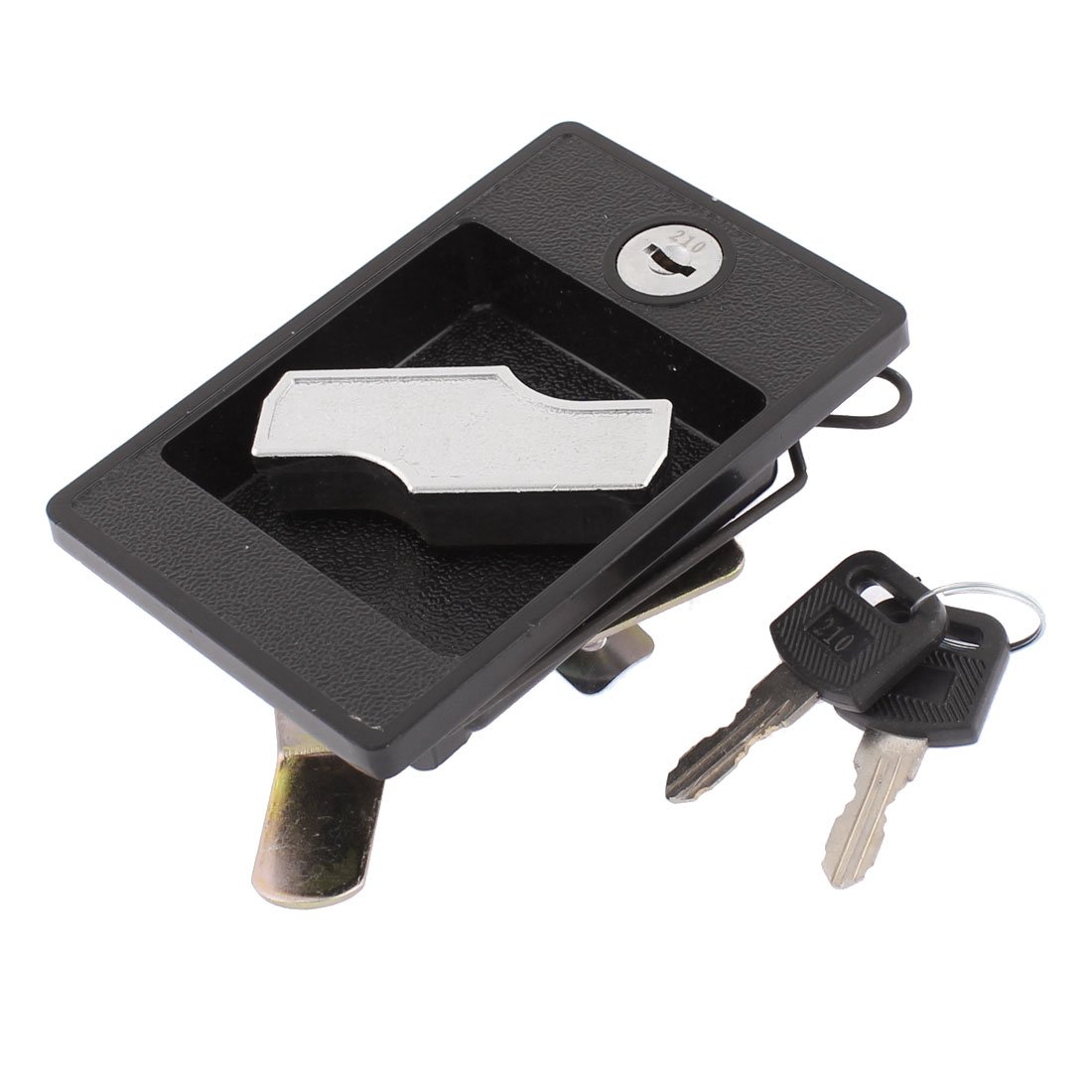 Sourcingmap Door Lock 2-Door Cupboard Closet Metal Key Lock Entry Locker 105 x 71 x 33mm Hardware Black