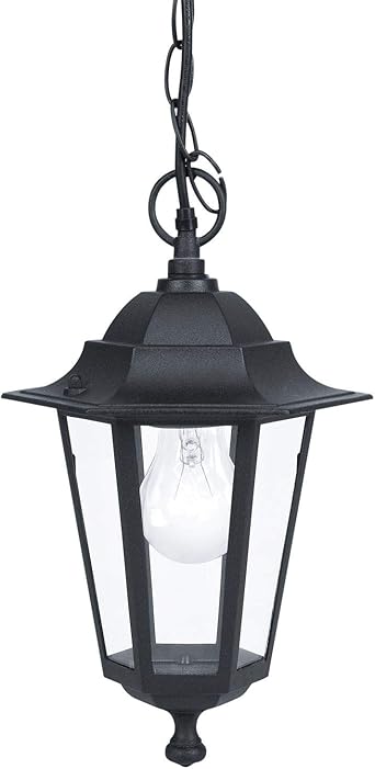 Eglo Aussen Hangelampe Laterna 4 1 Flammige Aussenleuchte Hangeleuchte Aus Aluguss Und Glas Farbe Schwarz Fassung E27 Ip44 Amazon De Beleuchtung