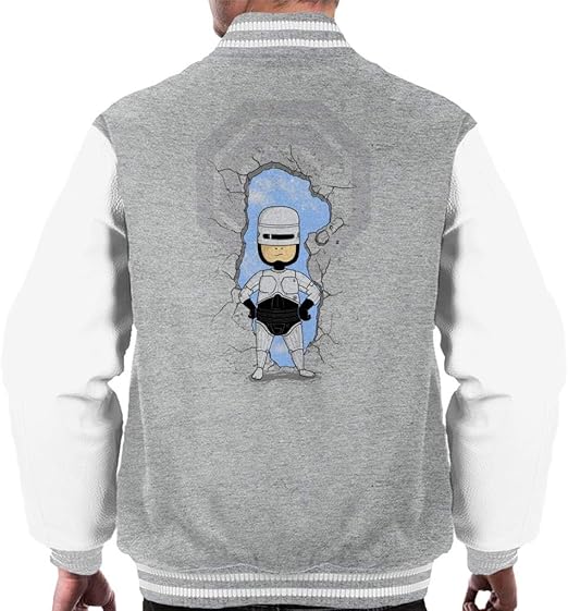 Cloud City 7 Robocop Minicop Men's Varsity Jacket Amazon.co.uk Clothing