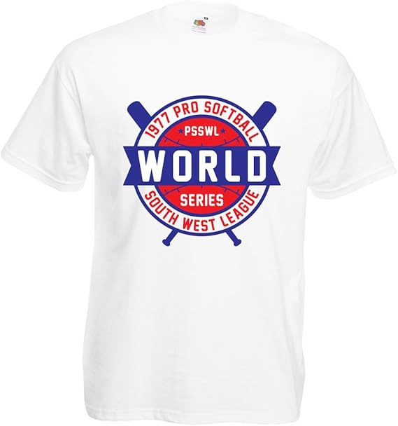 Mens world series baseball t shirt, White, 2XL Amazon.co.uk Sports