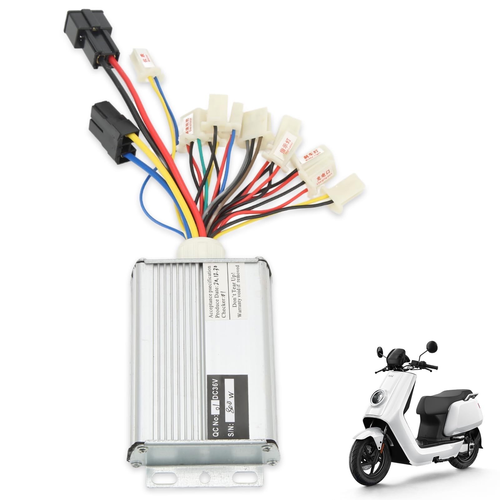 37V 800W Aluminum Alloy DC Motor Speed Controller, Overcurrent Protection Brush Motor Controller Electric Bicycle EBikes Scooter Brushed Speed ControllerMotor for Electric Scooter
