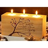 Sympathy Gifts for Loss of Loved One – Memorial Bereavement Gifts Candle Holders – Handcrafted Wooden Keepsake with Poem I Condolence Gift, Bereavement Gifts for Loss of Mother, Father (A Limb)